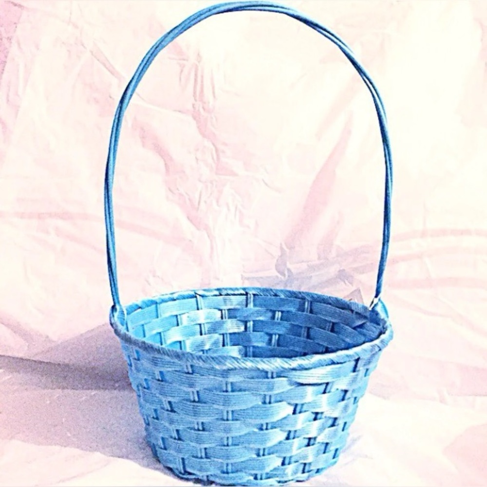 Blue Easter Basket with Handle